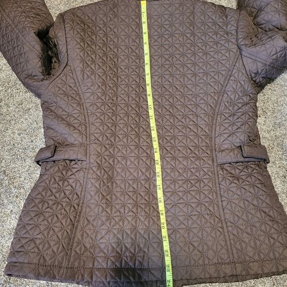 FS Limited Women's Brown Solid Long Sleeve Full Zip Quilted Jacket Size Medium - Picture 12 of 14
